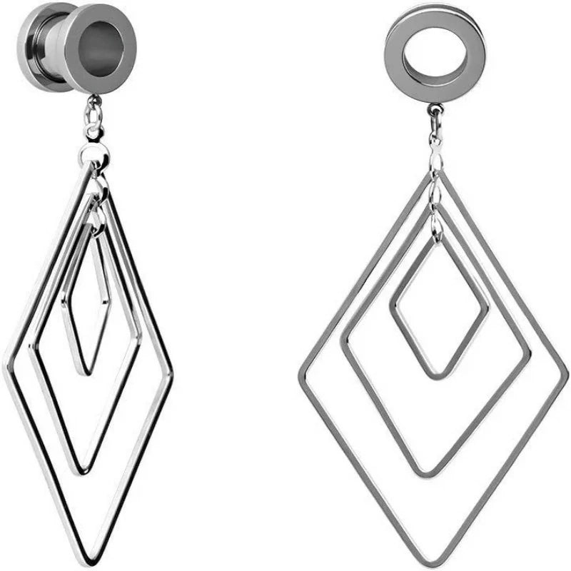 2pcs sterling silver Fashion Designs Dangle Plugs and Tunnels