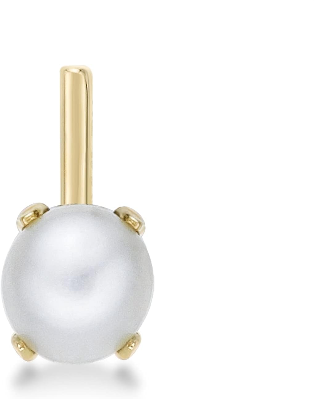 3 mm Fresh Water Pearl 20 Gauge L - Shape Nose Stud 14k Yellow Gold Nose Ring - QIAO CrystalQIAO CrystalQIAO Crystal