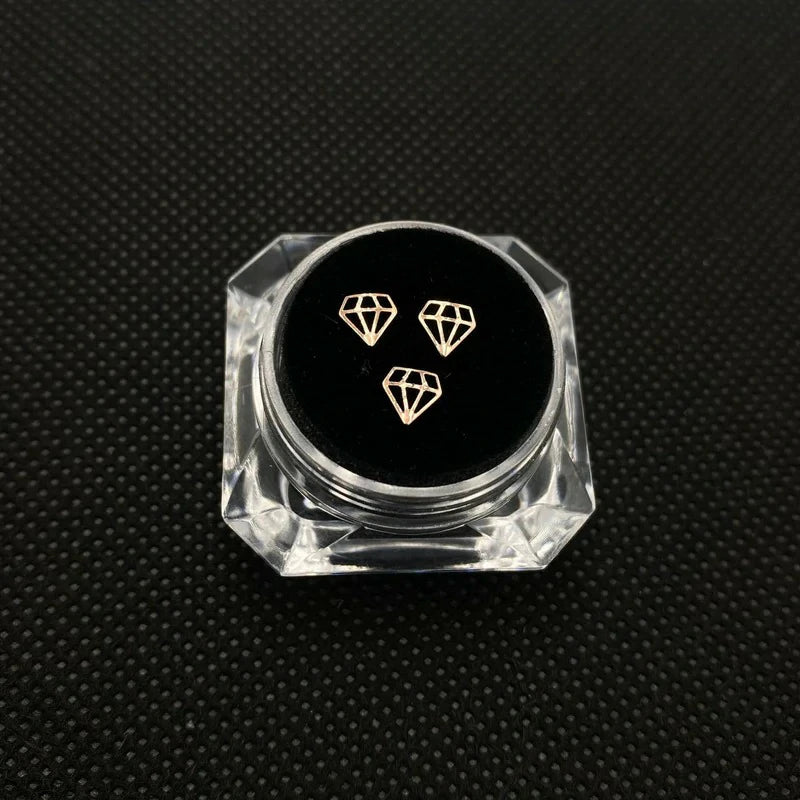 3 PCS Professional Tooth Whitening Studs with Gold Crystal Diamond - Shaped - QIAO Crystal我的商店QIAO Crystal