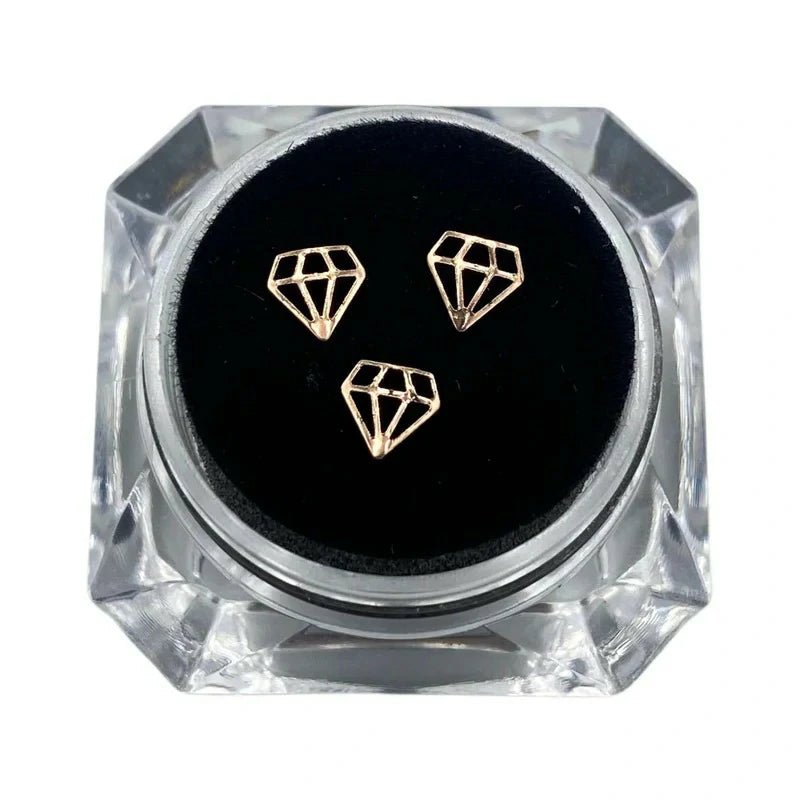 3 PCS Professional Tooth Whitening Studs with Gold Crystal Diamond - Shaped - QIAO Crystal我的商店QIAO Crystal