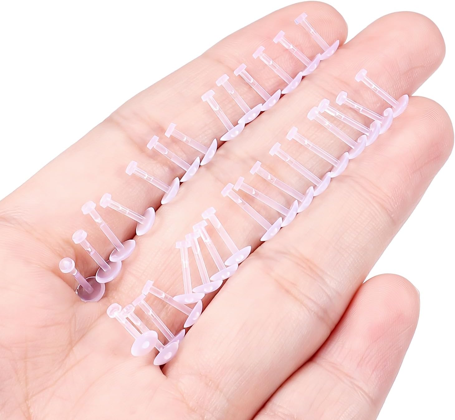 30PCS 16G 18G Clear Nose Studs Push Top Piercing Retainers 2mm Flat & Ball Top - QIAO CrystalQIAO CrystalQIAO Crystal