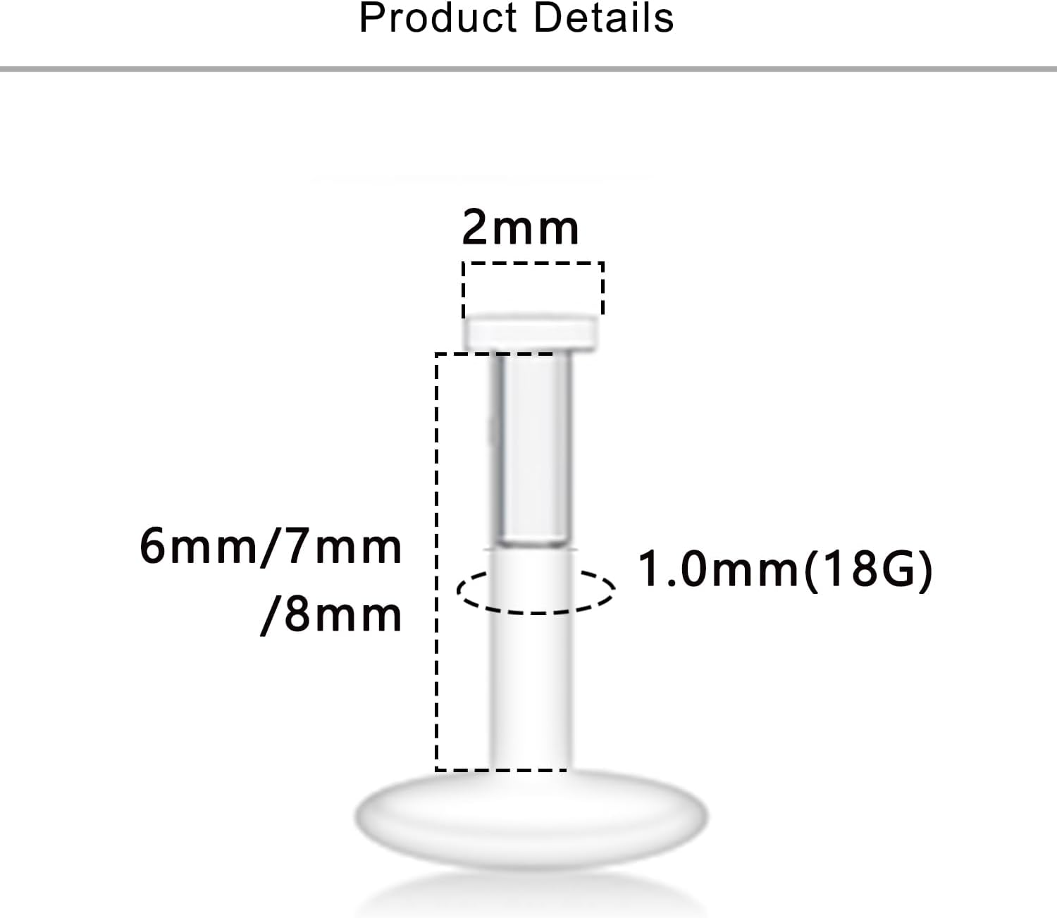 30PCS 16G 18G Clear Nose Studs Push Top Piercing Retainers 2mm Flat & Ball Top - QIAO CrystalQIAO CrystalQIAO Crystal