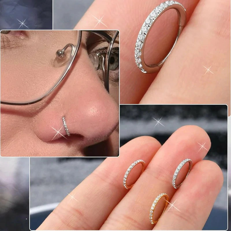 316L Stainless Steel Helix Earrings Cartilage Earring Hinged Segment Rings Hoop