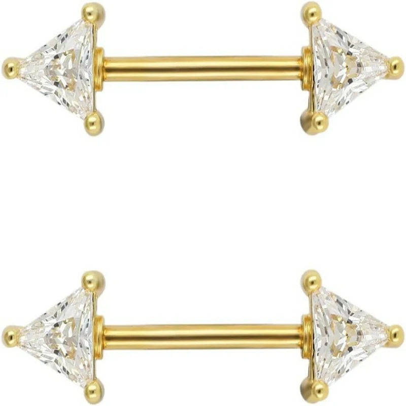 316L Surgical SS Black Fairyland CZ Nipple barbell Shiny Nipple Piercing