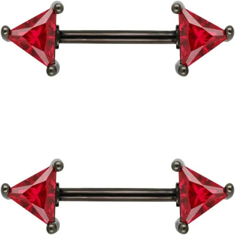 316L Surgical SS Black Fairyland CZ Nipple barbell Shiny Nipple Piercing