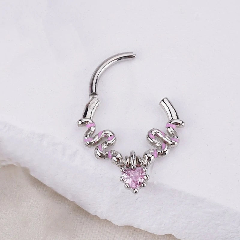 316L Surgical Steel Septum Ring Nose Ring Hoop Hypoallergenic Daith
