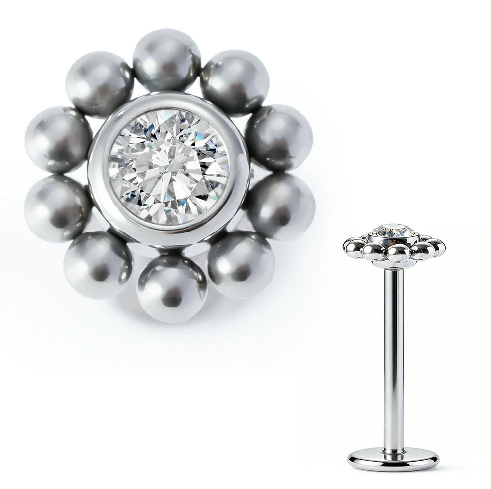 316L Surgical Steel Flat Back Earrings 16g Internally Threaded Cartilage Stud Nose Lip Piercing Jewelry