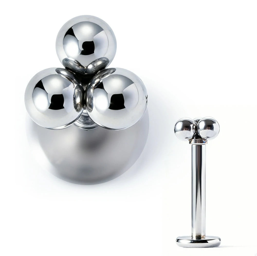 316L Surgical Steel Flat Back Earrings 16g Internally Threaded Cartilage Stud Nose Lip Piercing Jewelry