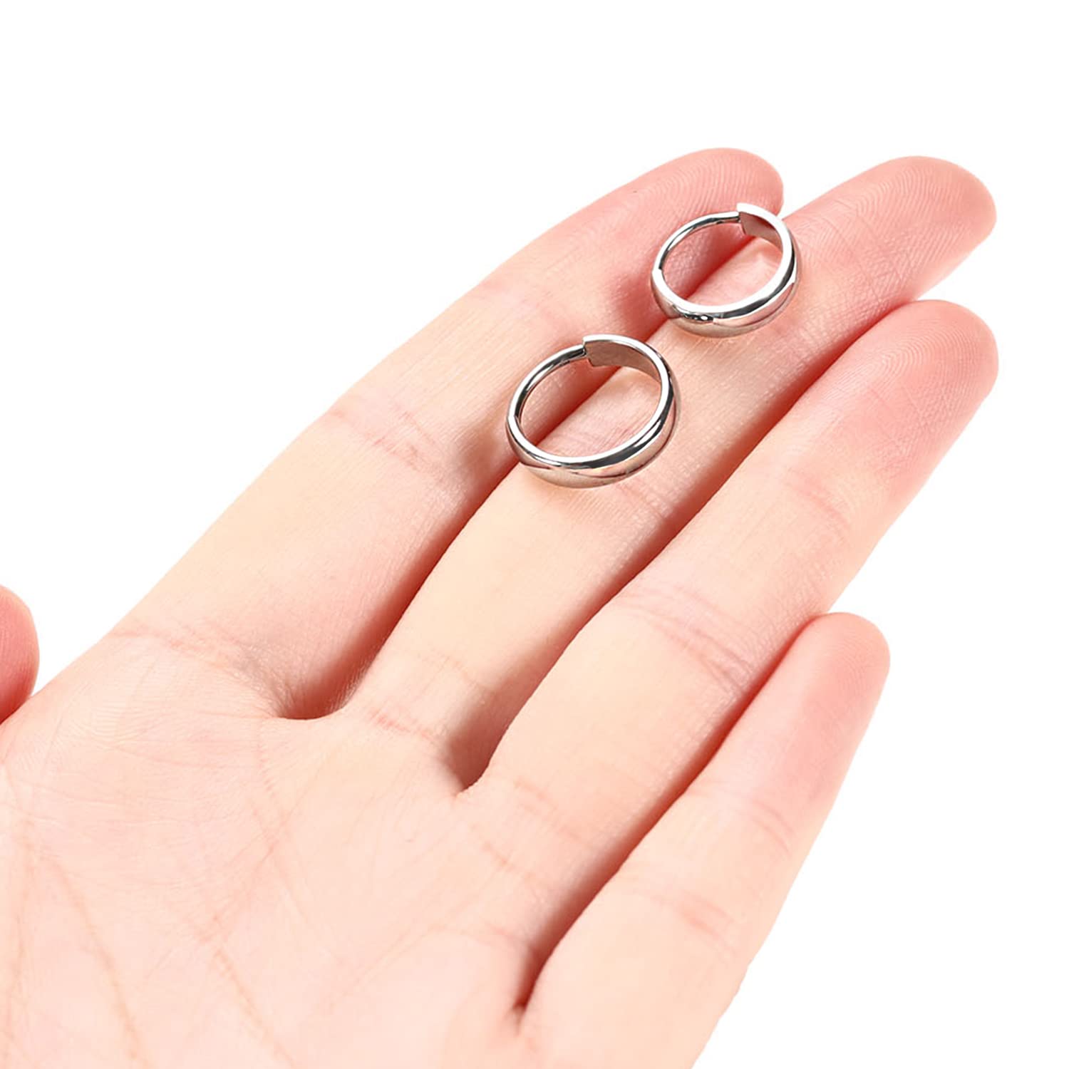 316L Surgical Steel Huggie Earring Small Hoop Earring Conch Lobe Ring Conch Lobe Piercing Jewelry - QIAO Crystal我的商店QIAO Crystal