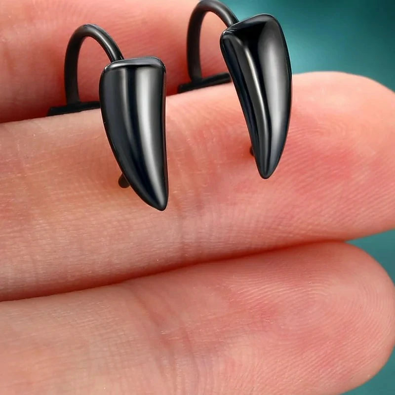 4PCS Fake Lip Ring Vampire Teeth Ring, Adjustable Lip Piercing Non-Piercing