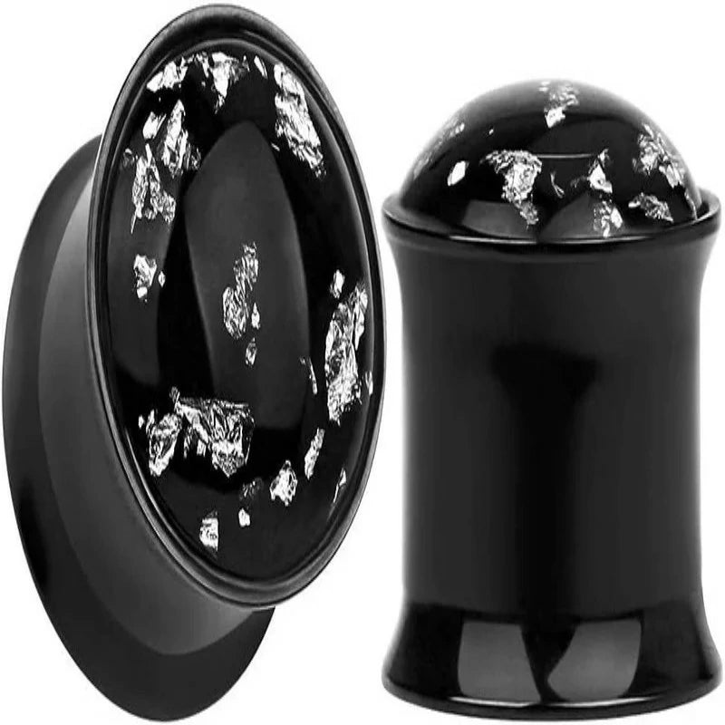 0.8mm 5 Pairs Gauge Zircon Stone Tapers Expanders Wooden Ear Plugs Gauge