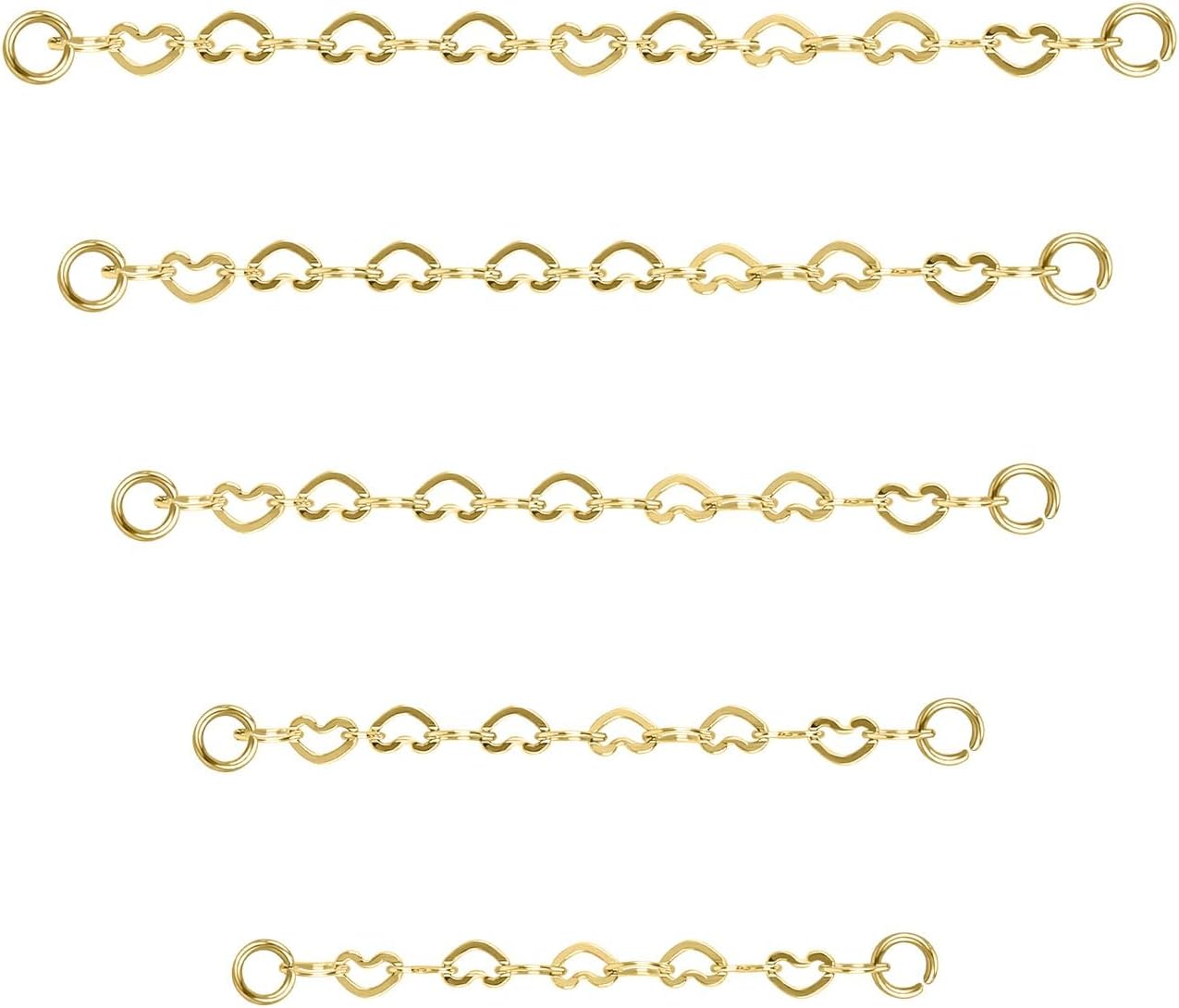 5Pcs Surgical Steel Across Top Nose Rings Chain for Women Nose Studs Nostril Chain - QIAO CrystalQIAO CrystalQIAO Crystal