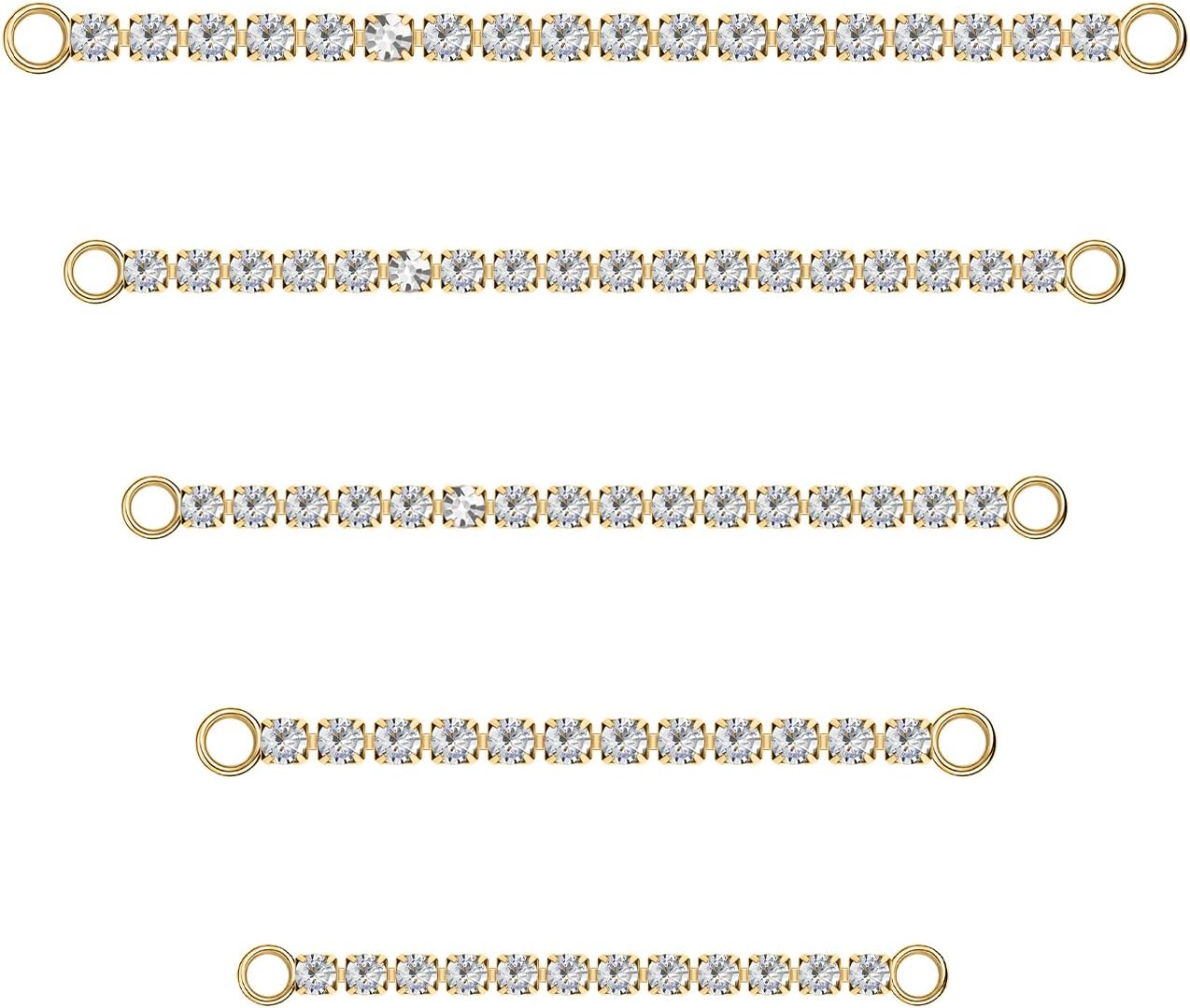 5Pcs Surgical Steel Across Top Nose Rings Chain for Women Nose Studs Nostril Chain - QIAO CrystalQIAO CrystalQIAO Crystal