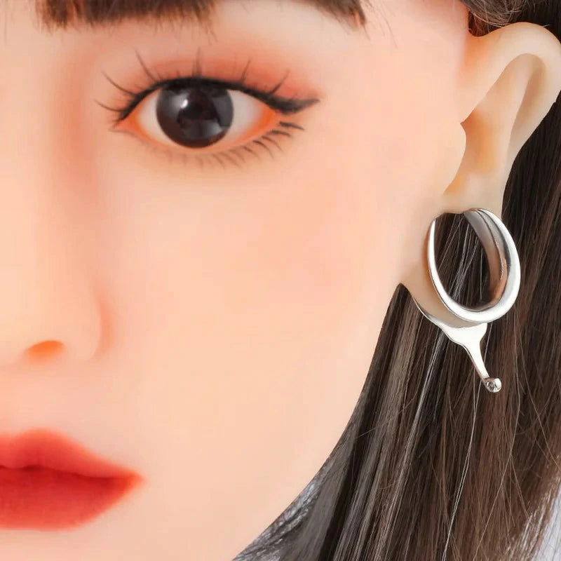 6mm DIY Ear Saddle Tunnel Plugs Stretchers Black Gold Silver Ear Accessories Expander