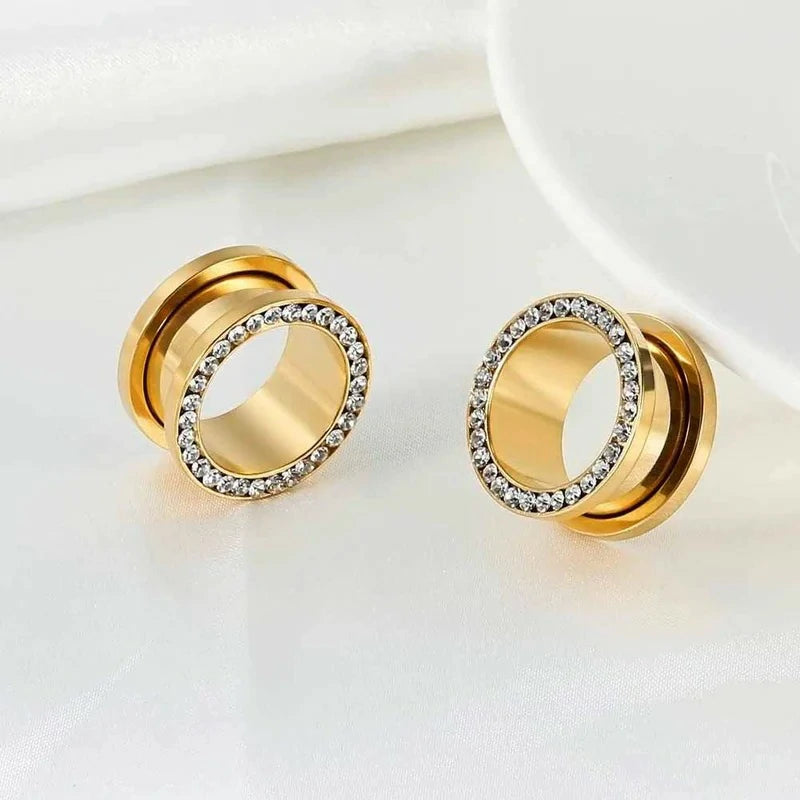 8 PCS Gauges Stainless Steel Expander Stretcher Piercings Ear Tunnels Plugs