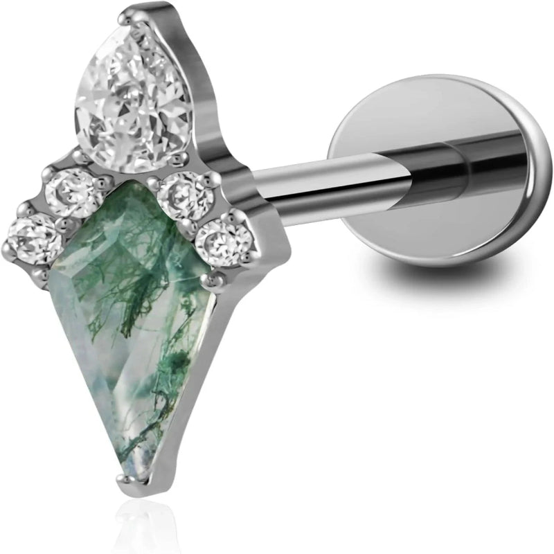 Titanium 16G 6mm 8mm Piercing Jewelry Stud for Conch Helix Flat Lobe