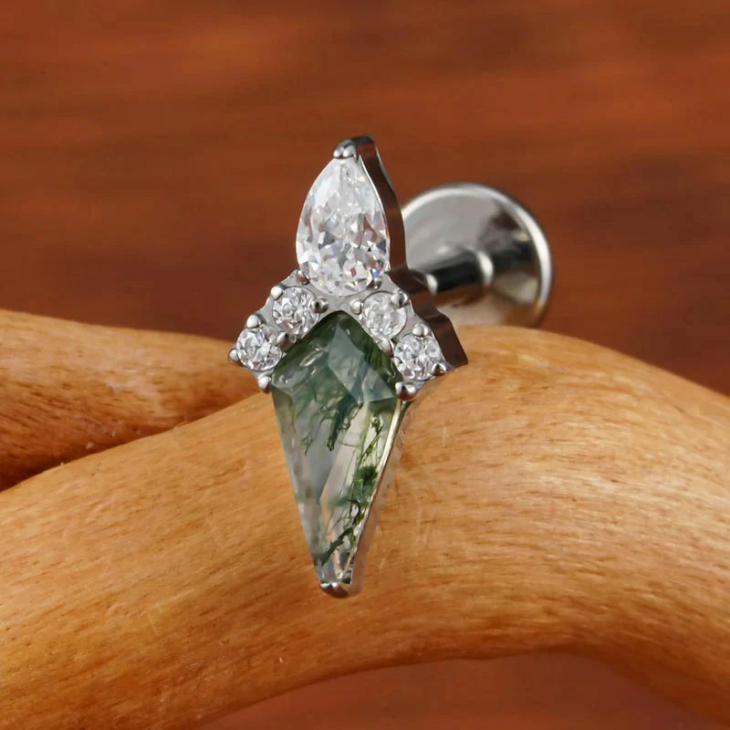 Titanium 16G 6mm 8mm Piercing Jewelry Stud for Conch Helix Flat Lobe