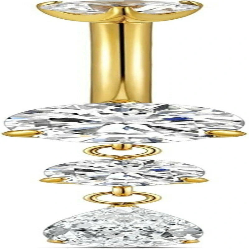 Dangle Belly Button Rings 14G 10mm 12mm - ASTM F136 Implant Grade Real Titanium Belly Ring