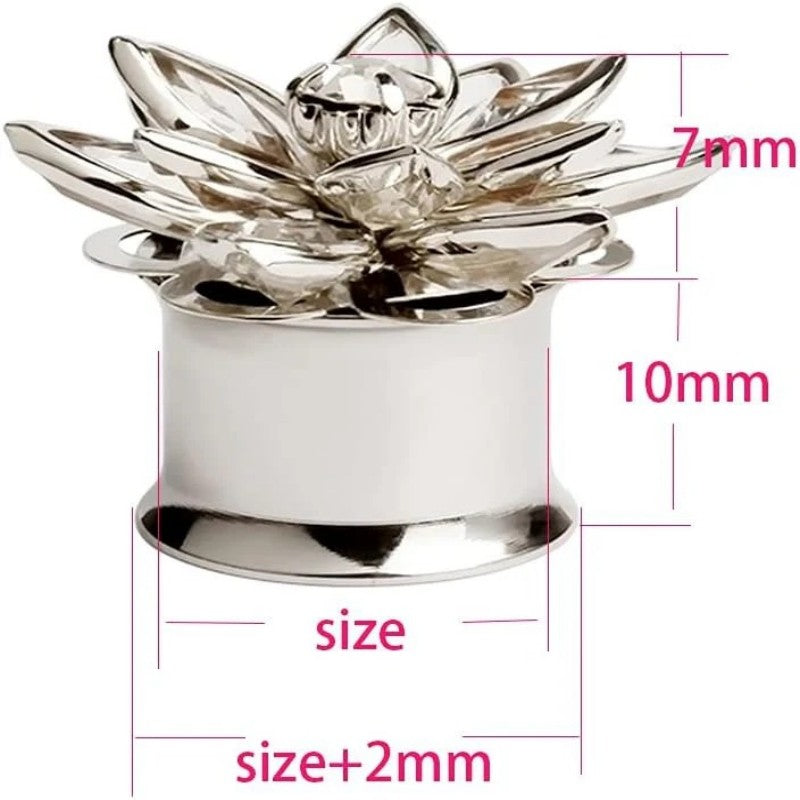 Colorful Dream Flower Elegant Ear Plugs Tunnels Gauges Stretcher Piercings Jewelry