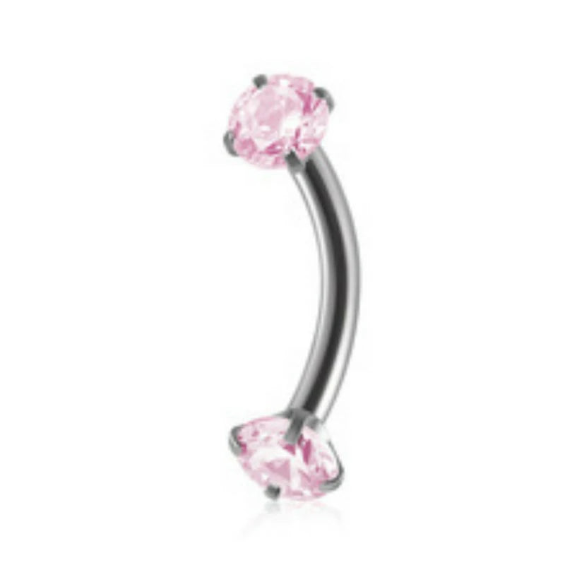 Eyebrow Piercing Jewelry Surgical Steel Vertical Labret Lip Jewelry Curved Barbell Tiny Eyebrow Rings Ear Rook Navel Small Belly Button Ring