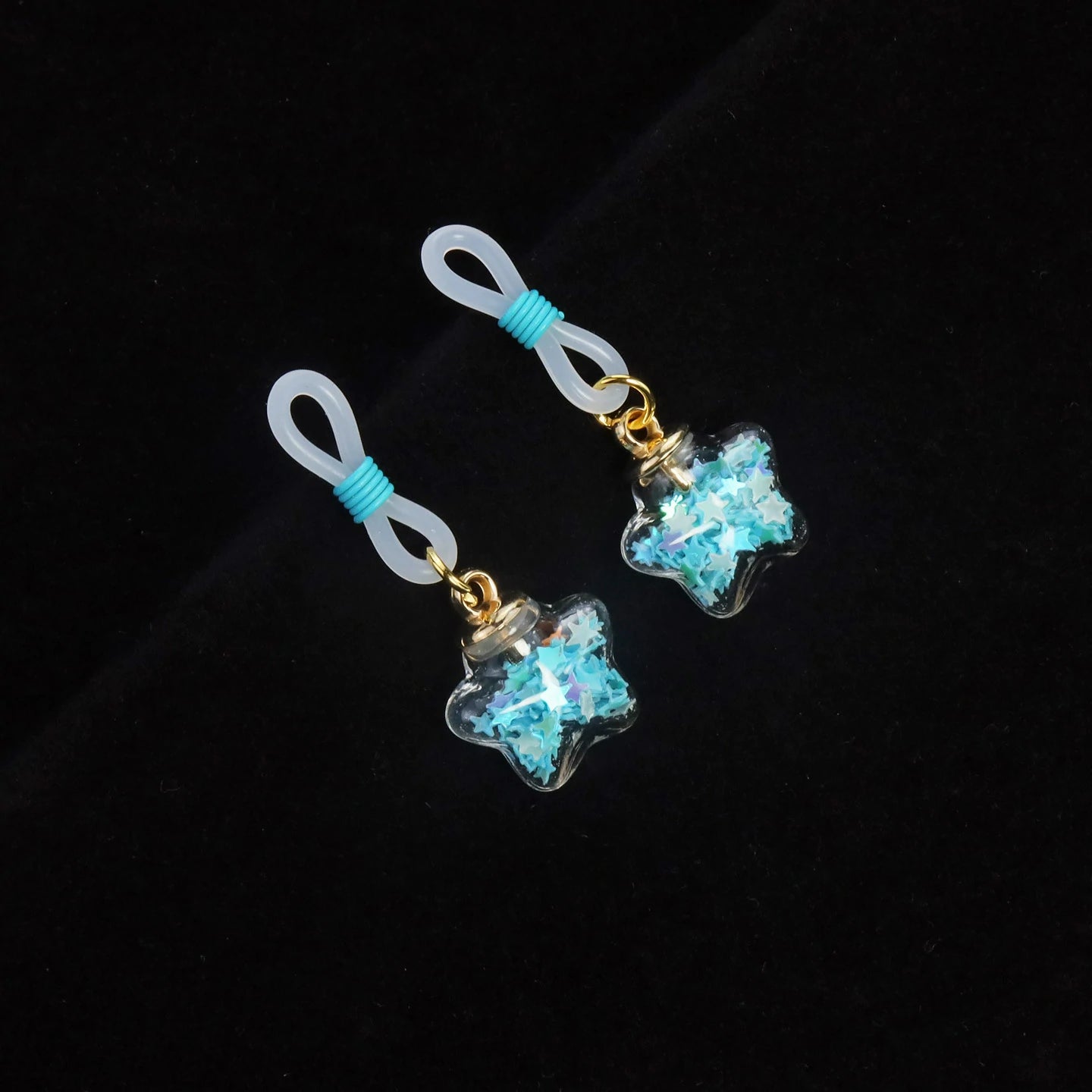 Fake Nipple Rings Adjustable Elastic Nooses Silicone Cute Pearl Silver non-Piercing