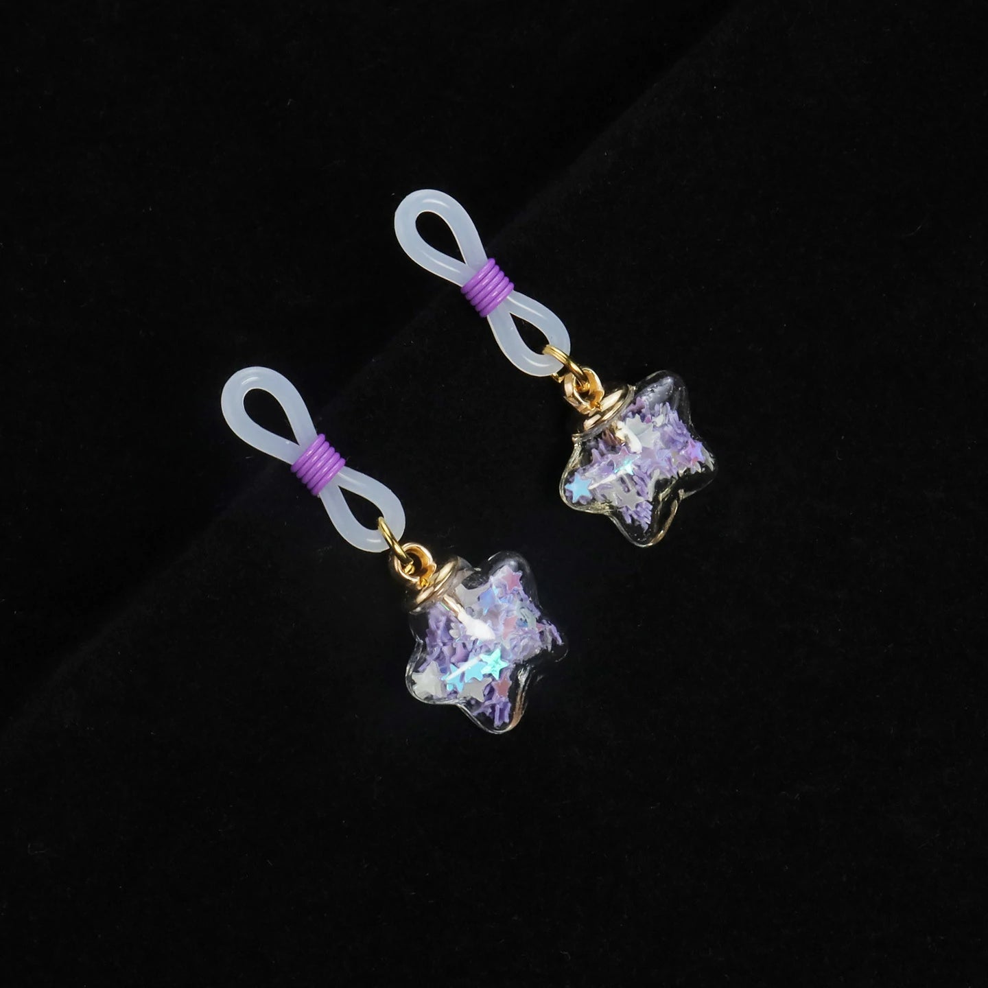 Fake Nipple Rings Adjustable Elastic Nooses Silicone Cute Pearl Silver non-Piercing
