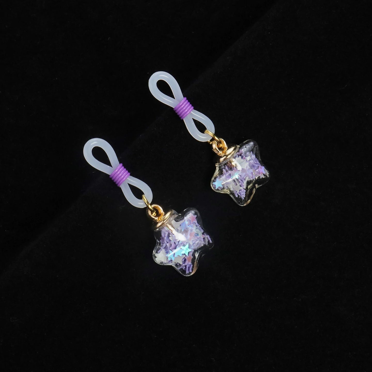 Fake Nipple Rings Adjustable Elastic Nooses Silicone Cute Pearl Silver non-Piercing