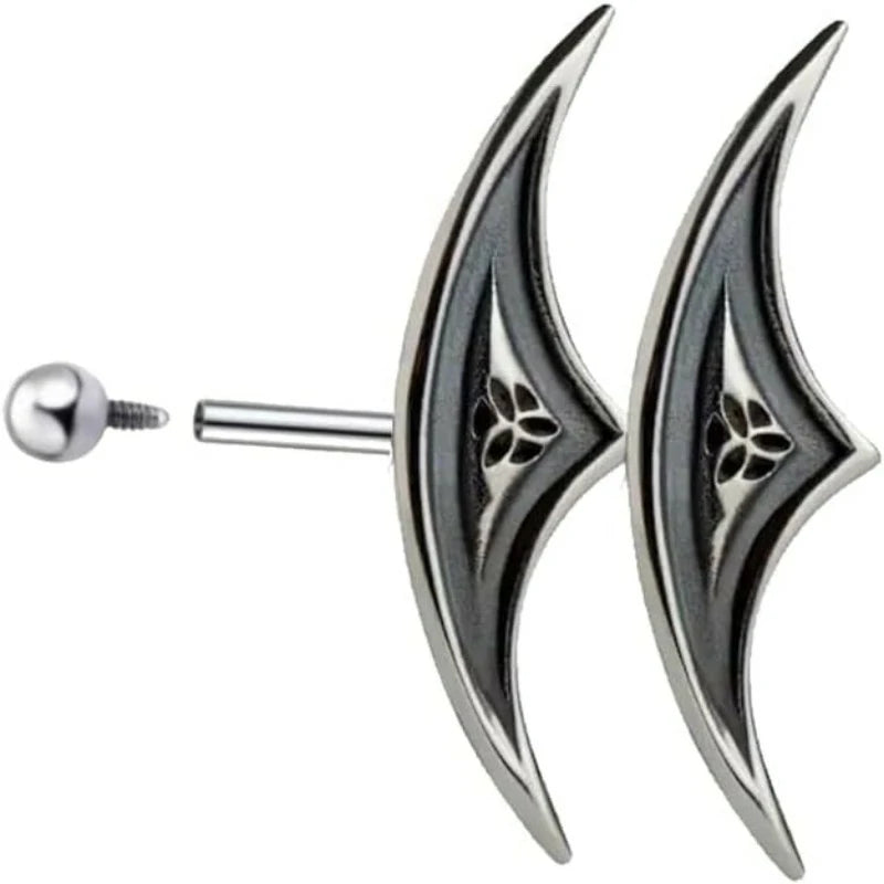 Gothic Punk Geometric Mandala Lotus Flower Hidden Cartilage Helix Piercing