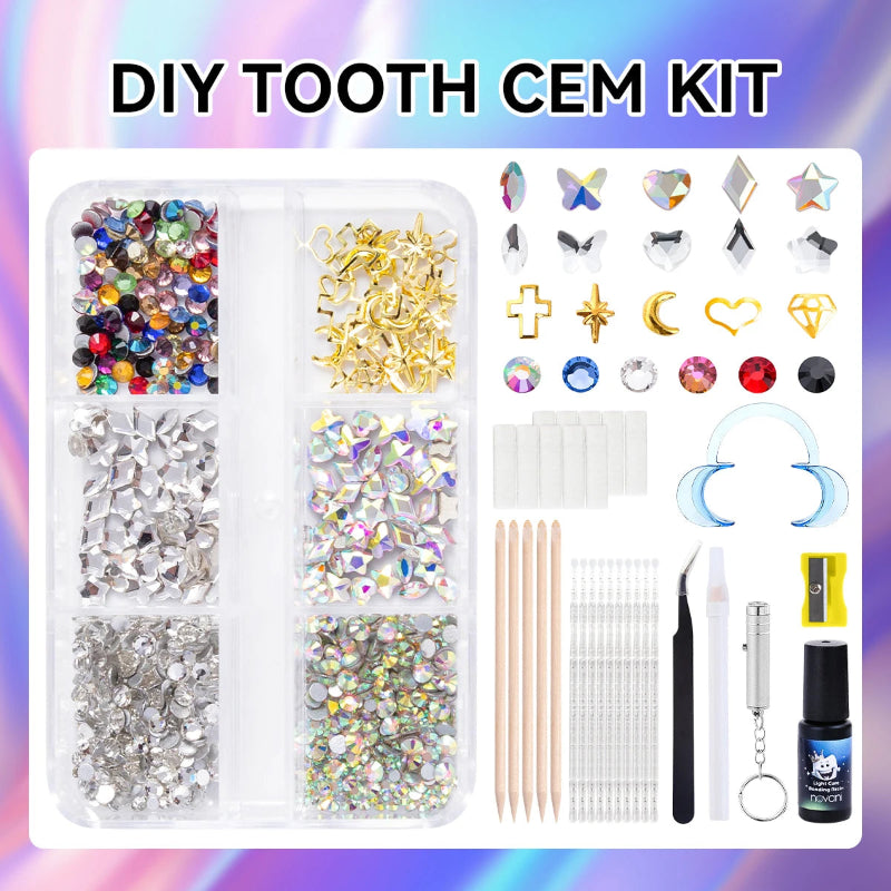 Consists of 9 Tools Crystal Flat Back Diamond Patch Sticker Glue Tooth Diamond Kit