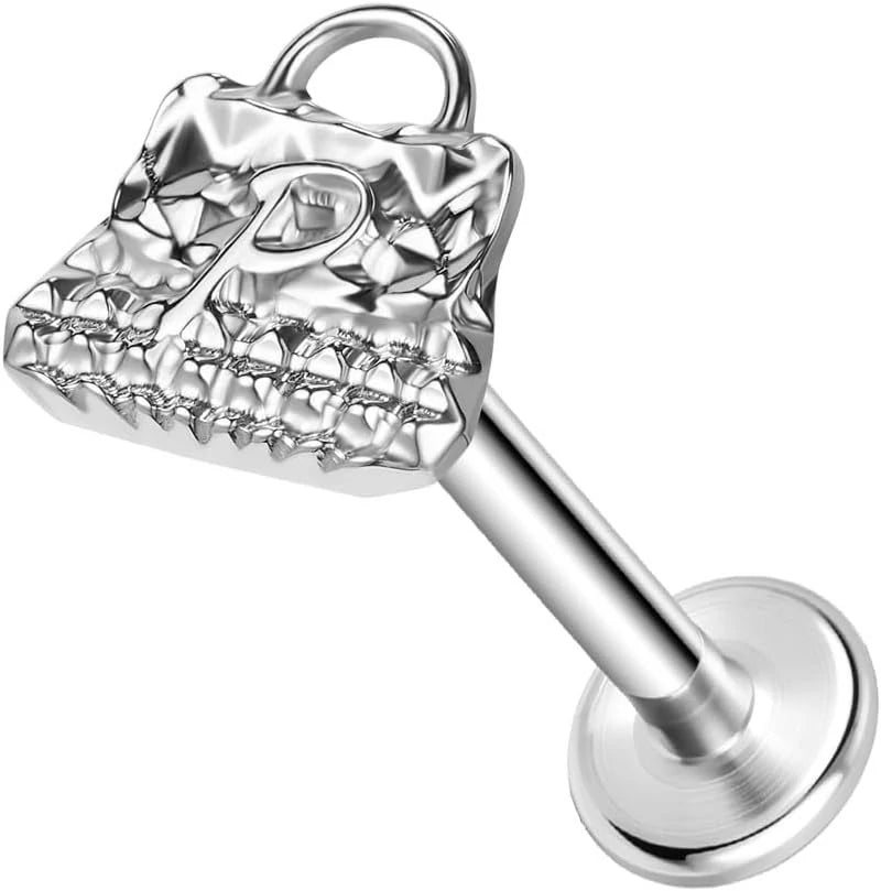 20G 18G 16G Threadless Push In Astm F136 Titanium Nose Ring Studs Flat Back Studs Earring