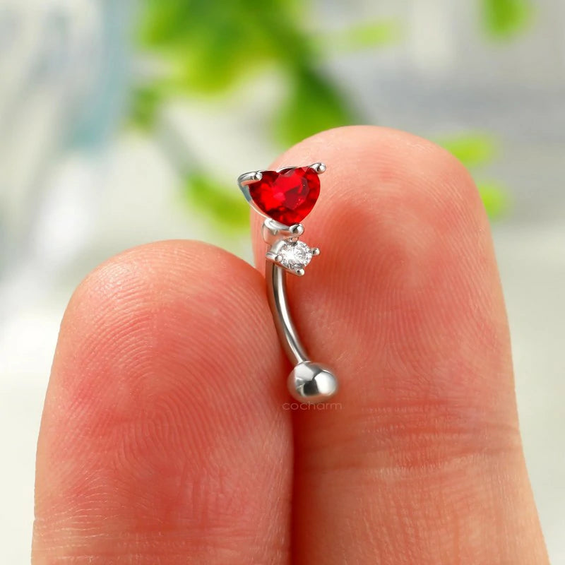 Heart Rook Rook Piercing Jewelry | Curved Barbells & Clickers | Crystalqiao – QIAO ...