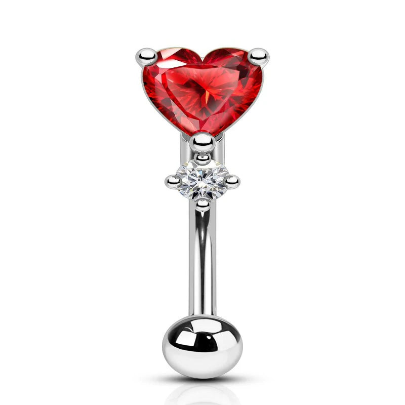 Heart Rook Rook Piercing Jewelry | Curved Barbells & Clickers | Crystalqiao – QIAO ...