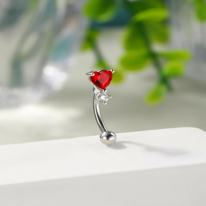 Heart Rook Rook Piercing Jewelry | Curved Barbells & Clickers | Crystalqiao – QIAO ...