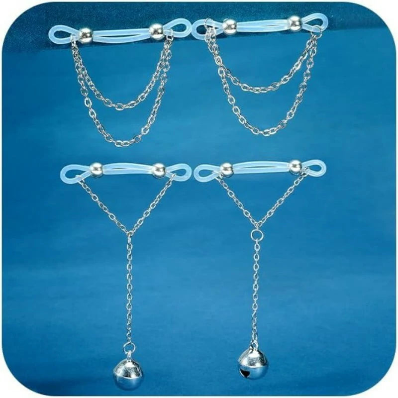 14GA Stainless Steel CZ Crystal Ice Cream Cone Nipple Barbells