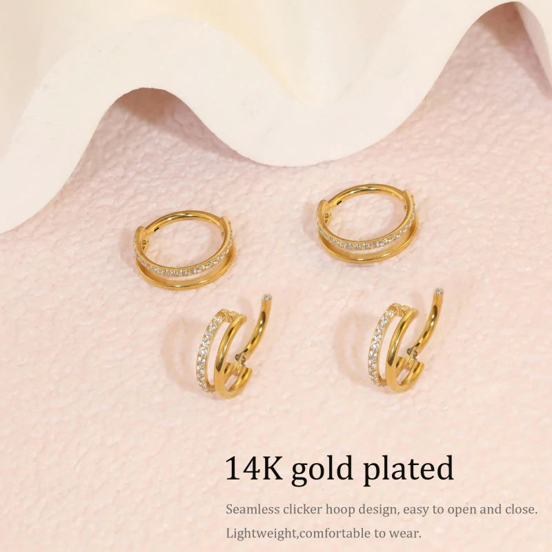 Small Thin Hoop Earrings Tiny Huggie Hoop Rings for Cartilage,Helix,Targus,Conch