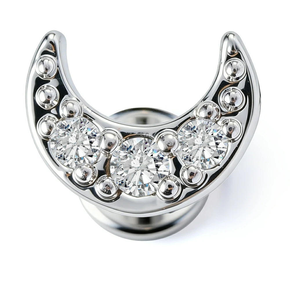 Star Earrings 16G 316L Pushin Heart Nose Stud Rings Push in Threadless Surgical Steel Flat Back Lobe Helix