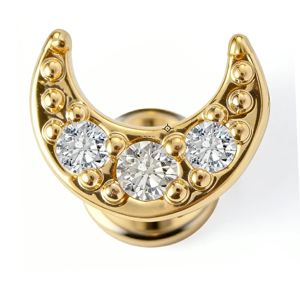 Star Earrings 16G 316L Pushin Heart Nose Stud Rings Push in Threadless Surgical Steel Flat Back Lobe Helix