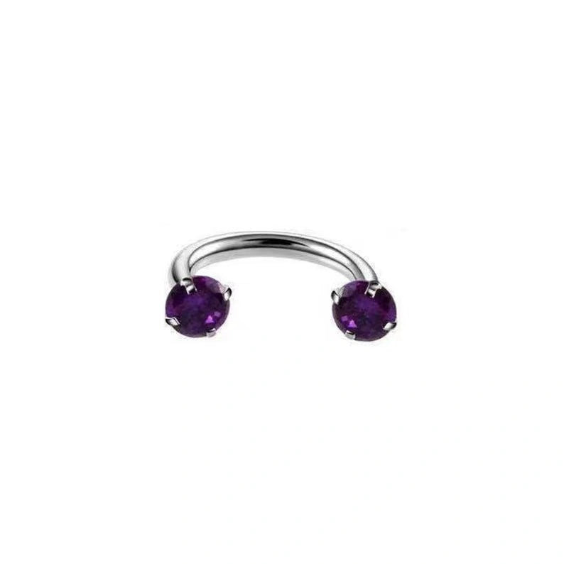 Surgical-Steel-Double-Stud-Nose-Ring-18G-Internally-Threaded-Cubic-Zirconia_8mm-Purple-Zircon
