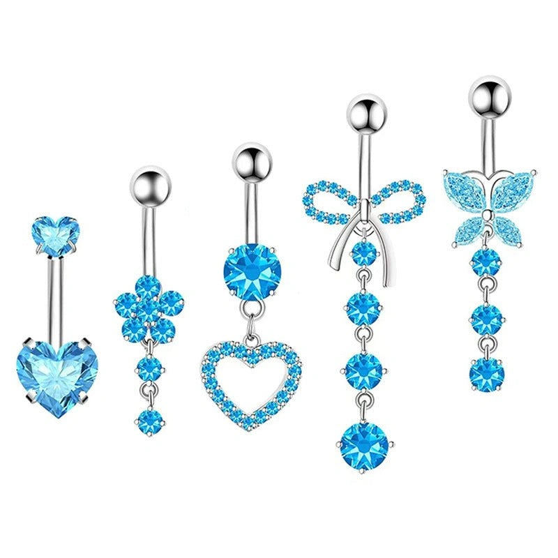 belly-button-ring-dangle-stainless-steel-belly-rings-14g-belly-button-piercing-cute-navel-ring-belly-piercing-jewelry-5pcs-blue