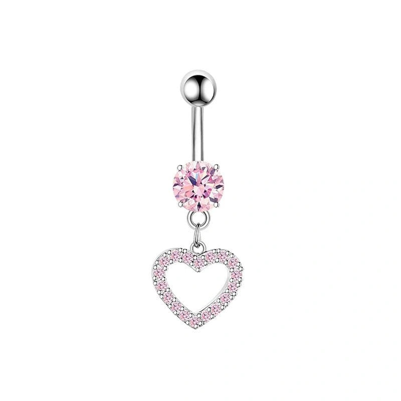belly-button-ring-dangle-stainless-steel-belly-rings-14g-belly-button-piercing-cute-navel-ring-belly-piercing-jewelry-pink