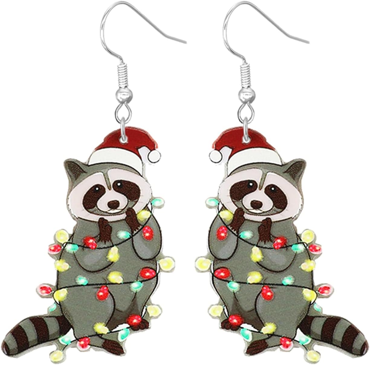 Christmas Earrings for Women Cute Funny Acrylic Christmas Santa Claus Tree Cat Dinosaur Earrings Xmas New Year Party Holiday Earring - 我的商店我的商店我的商店