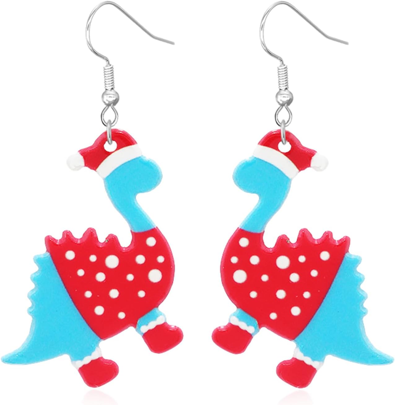 Christmas Earrings for Women Cute Funny Acrylic Christmas Santa Claus Tree Cat Dinosaur Earrings Xmas New Year Party Holiday Earring - 我的商店我的商店我的商店