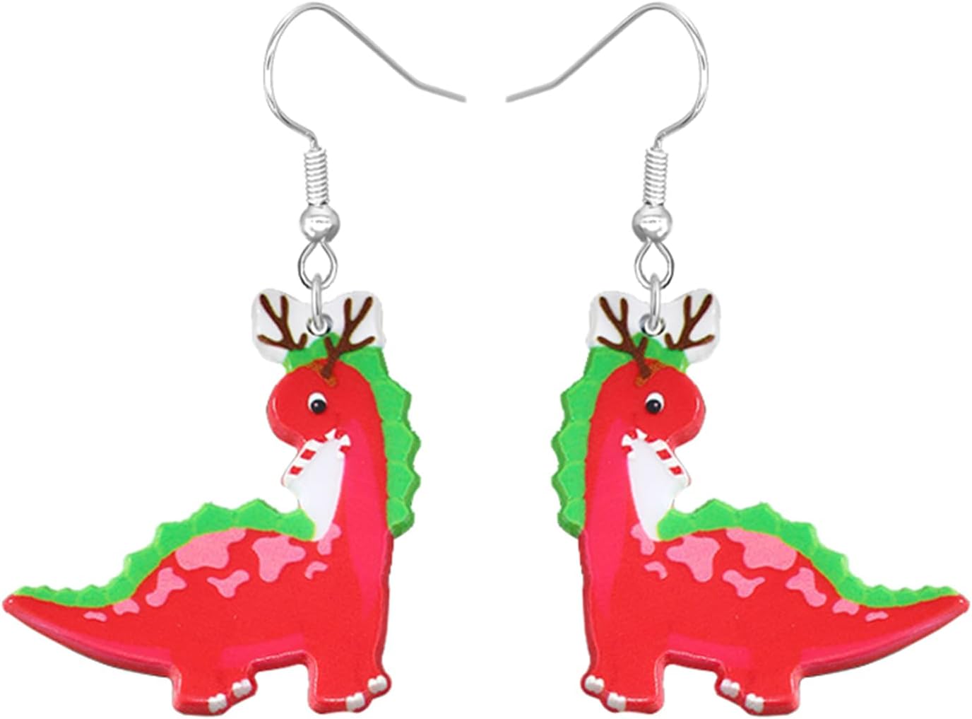Christmas Earrings for Women Cute Funny Acrylic Christmas Santa Claus Tree Cat Dinosaur Earrings Xmas New Year Party Holiday Earring - 我的商店我的商店我的商店