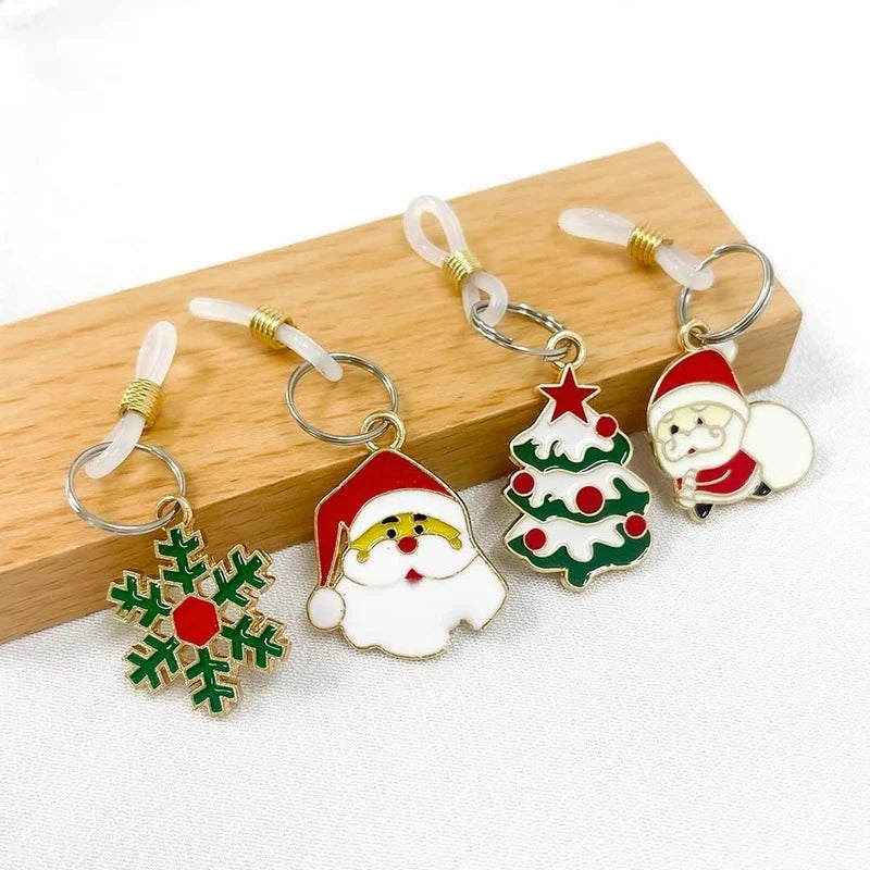 Christmas Themed Non Piercing Fake Nipple Noose Cute Santa Claus Snowflake Christmas Tree Dangle Nipplerings Xmas Fake