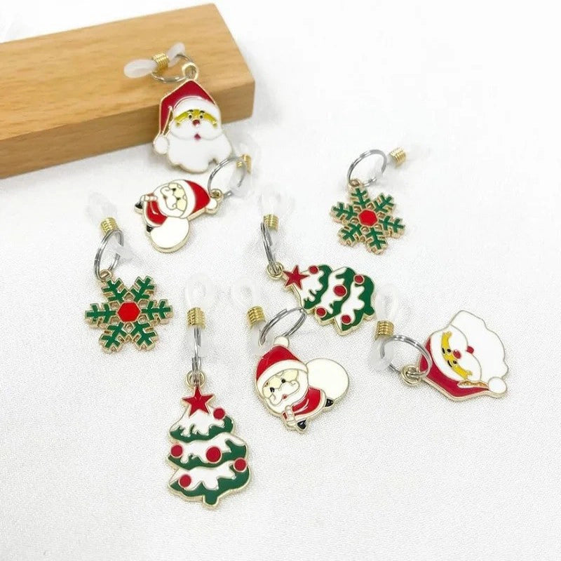 Christmas Themed Non Piercing Fake Nipple Noose Cute Santa Claus Snowflake Christmas Tree Dangle Nipplerings Xmas Fake