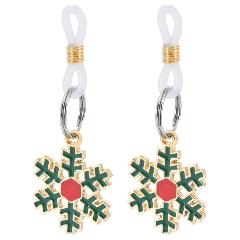 Christmas Themed Non Piercing Fake Nipple Noose Cute Santa Claus Snowflake Christmas Tree Dangle Nipplerings Xmas Fake