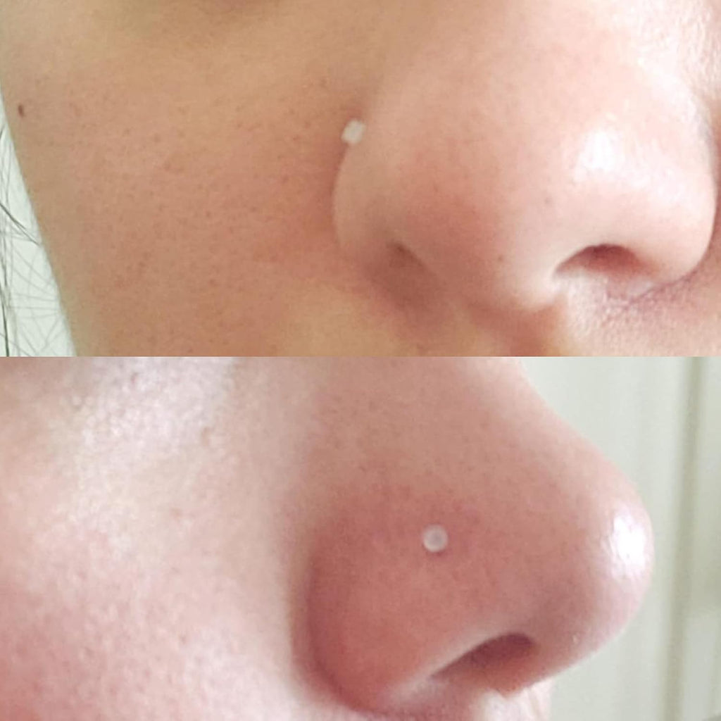 Clear Nose Rings Studs L Shape Piercing Retainer Flexible Nose Bone Flesh Skin Color Nostril Piercing Retainer for Work 18g 20g Flat Top - QIAO CrystalQIAO CrystalQIAO Crystal