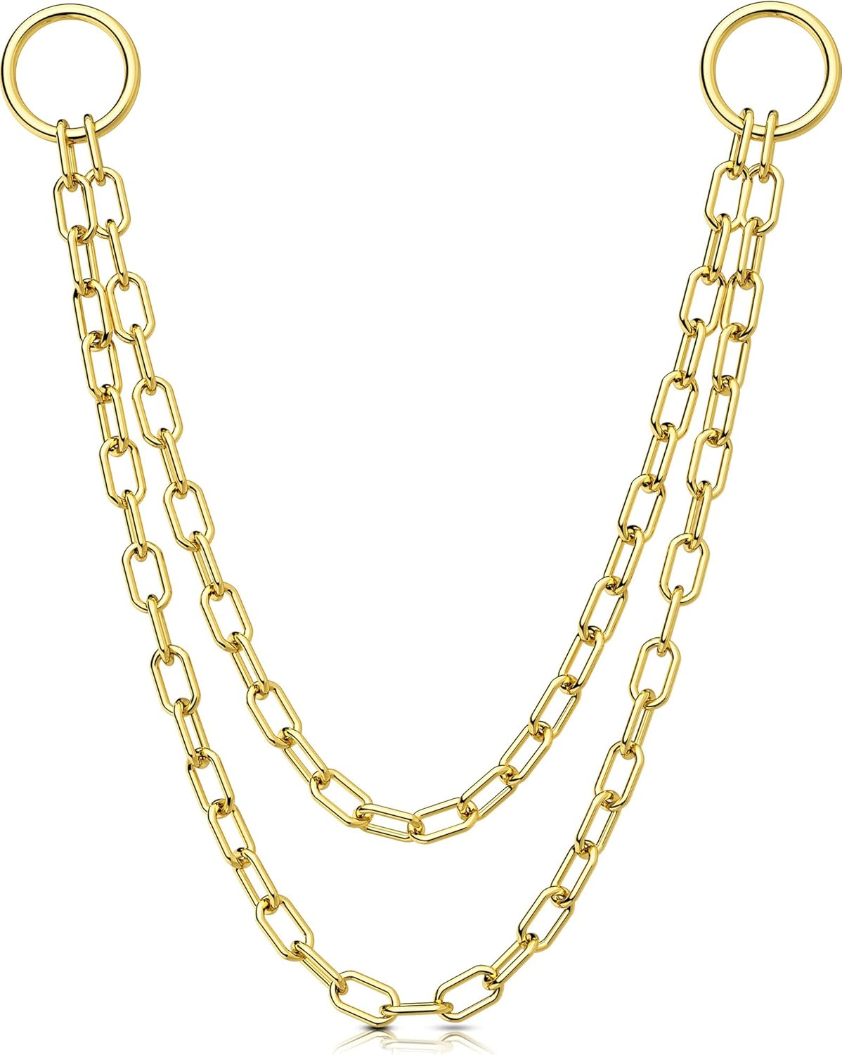 Convertible Dangle Chain for Double Piercings Drop Dangle Earrings - QIAO CrystalQIAO CrystalQIAO Crystal