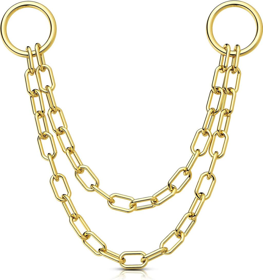 Convertible Dangle Chain for Double Piercings Drop Dangle Earrings - QIAO CrystalQIAO CrystalQIAO Crystal