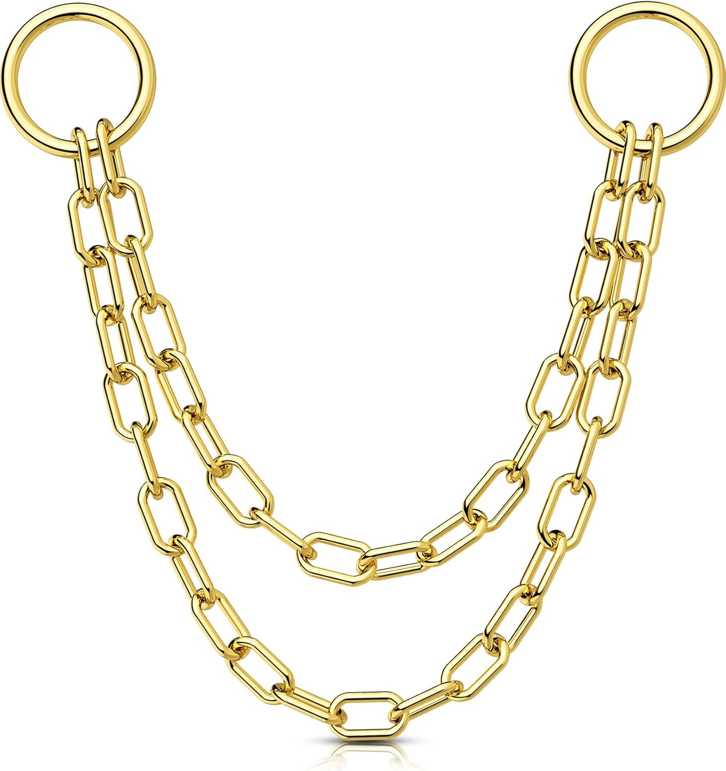 Convertible Dangle Chain for Double Piercings Drop Dangle Earrings - QIAO CrystalQIAO CrystalQIAO Crystal